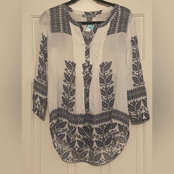 Boho Split Neck Blouse - Picture 4 of 5